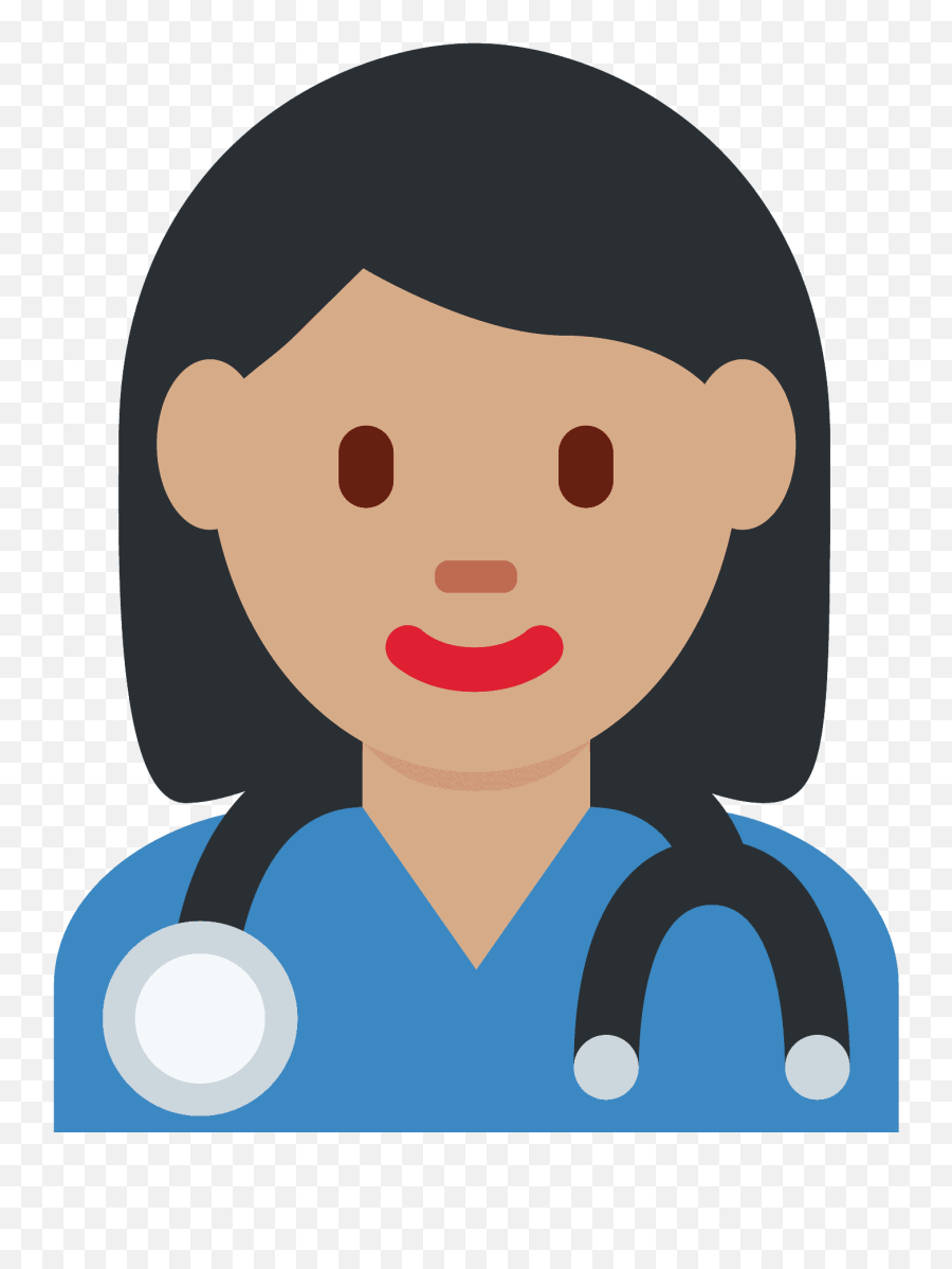 Woman Health Worker Emoji Clipart Free Download - For Adult,Healthcare Clipart