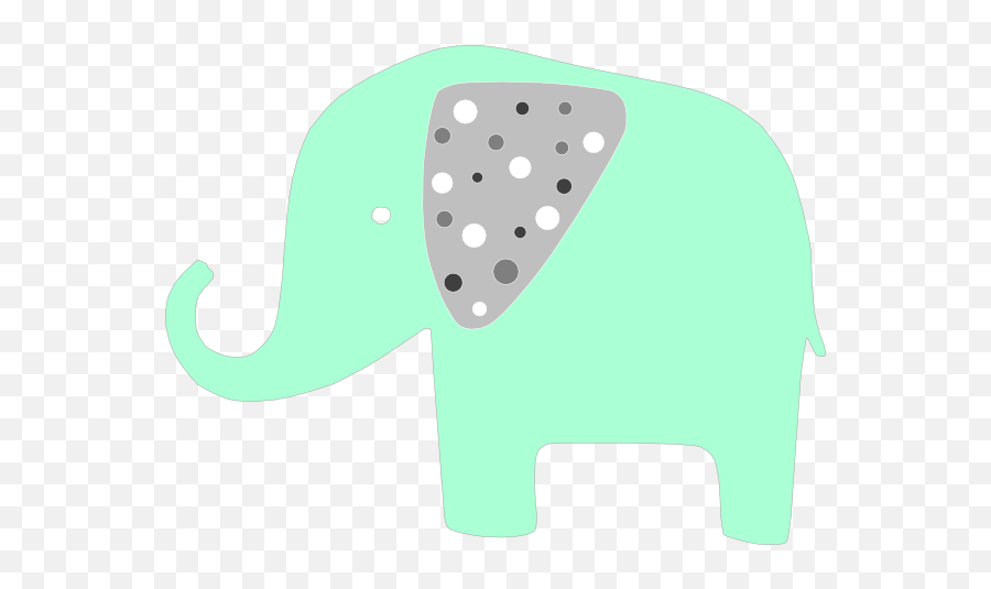 Green Elephant Clipart - Dot Emoji,Elephant Silhouette Clipart
