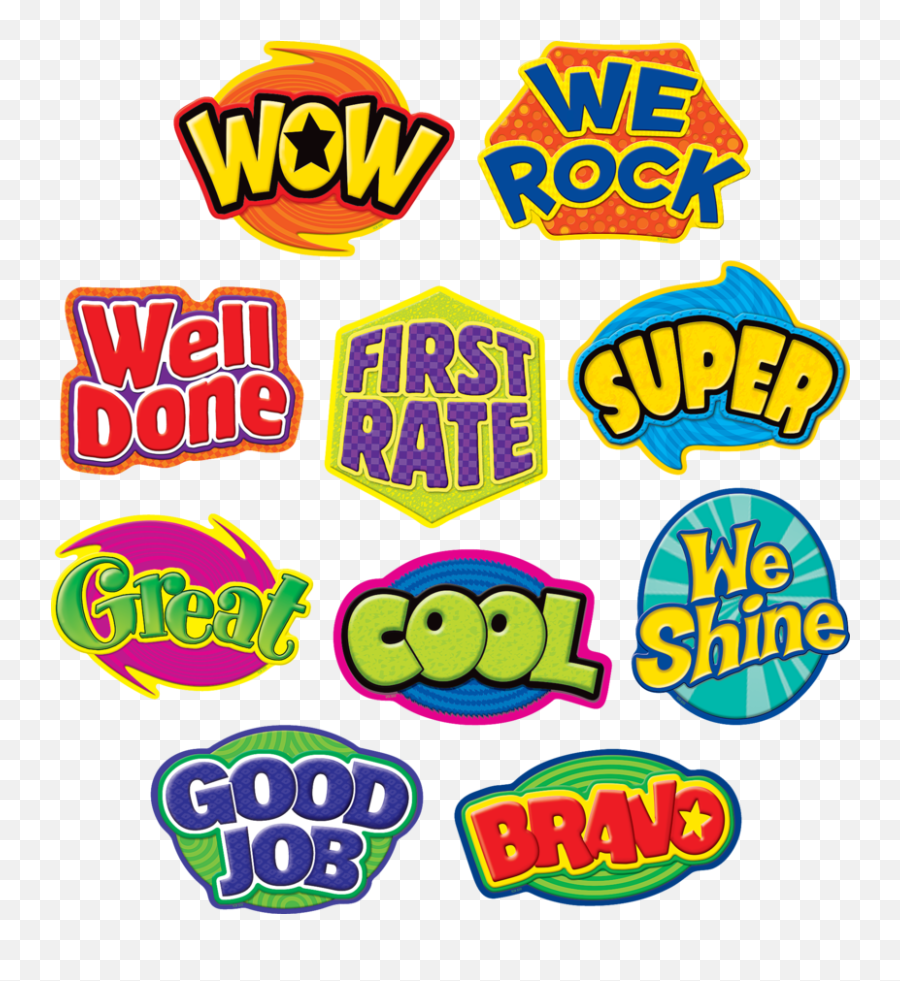 Tcr5111 Positive Words Accents Image Transparent Cartoon - Good Job Sticker Transparent Png Emoji,Good Job Clipart
