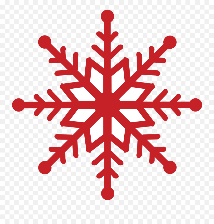 Snowflake - Transparent Background Red Snowflake Emoji,Snowflakes Clipart