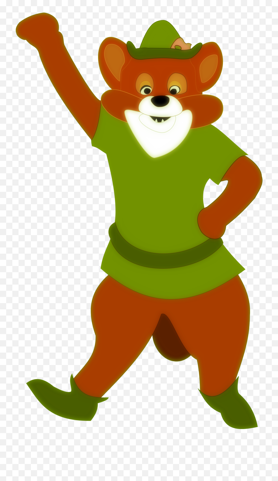 A Fox In A Robin Hood Costume - Clip Art Emoji,Robin Clipart