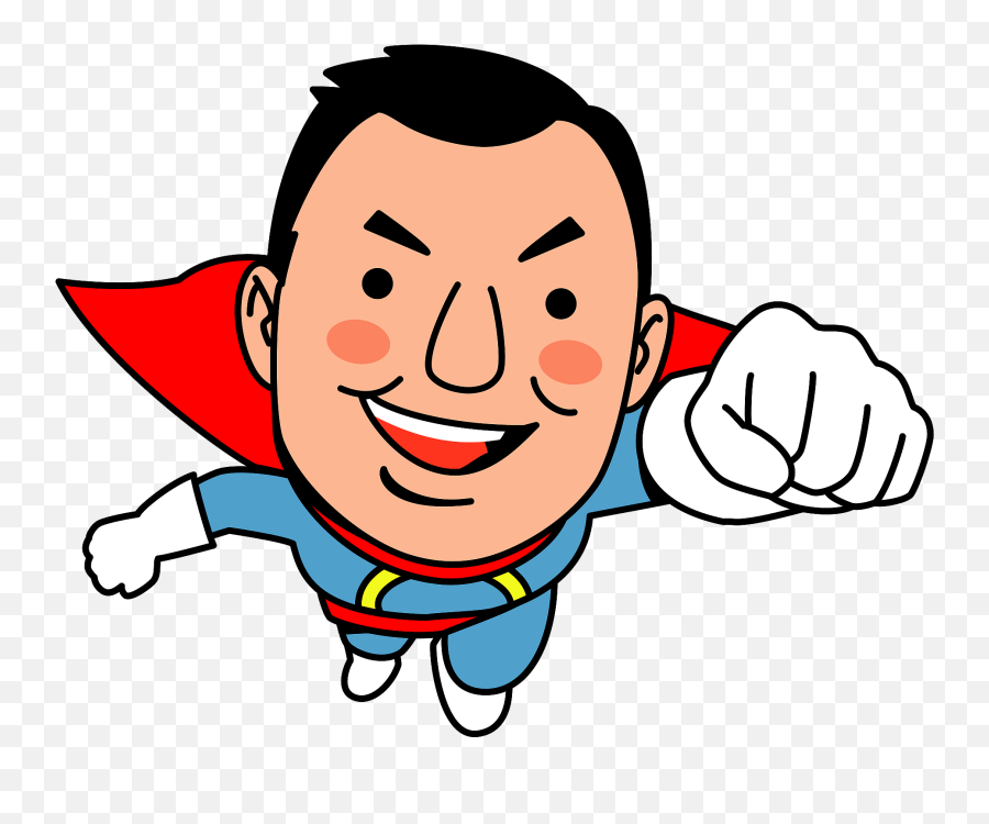 Superman Superhero Clipart - Happy Emoji,Superhero Clipart