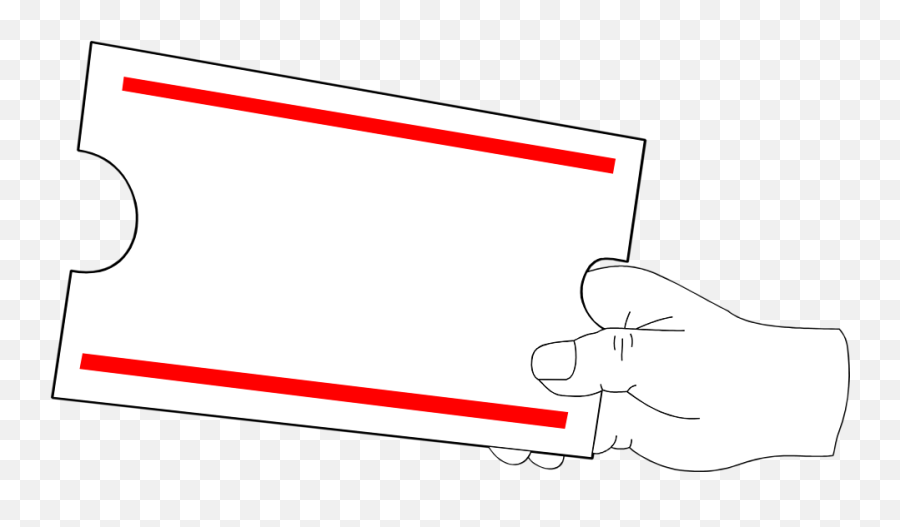 Blank Raffle Ticket Drawing Free Image - Hand Hold Ticket Png Emoji,Raffle Ticket Clipart