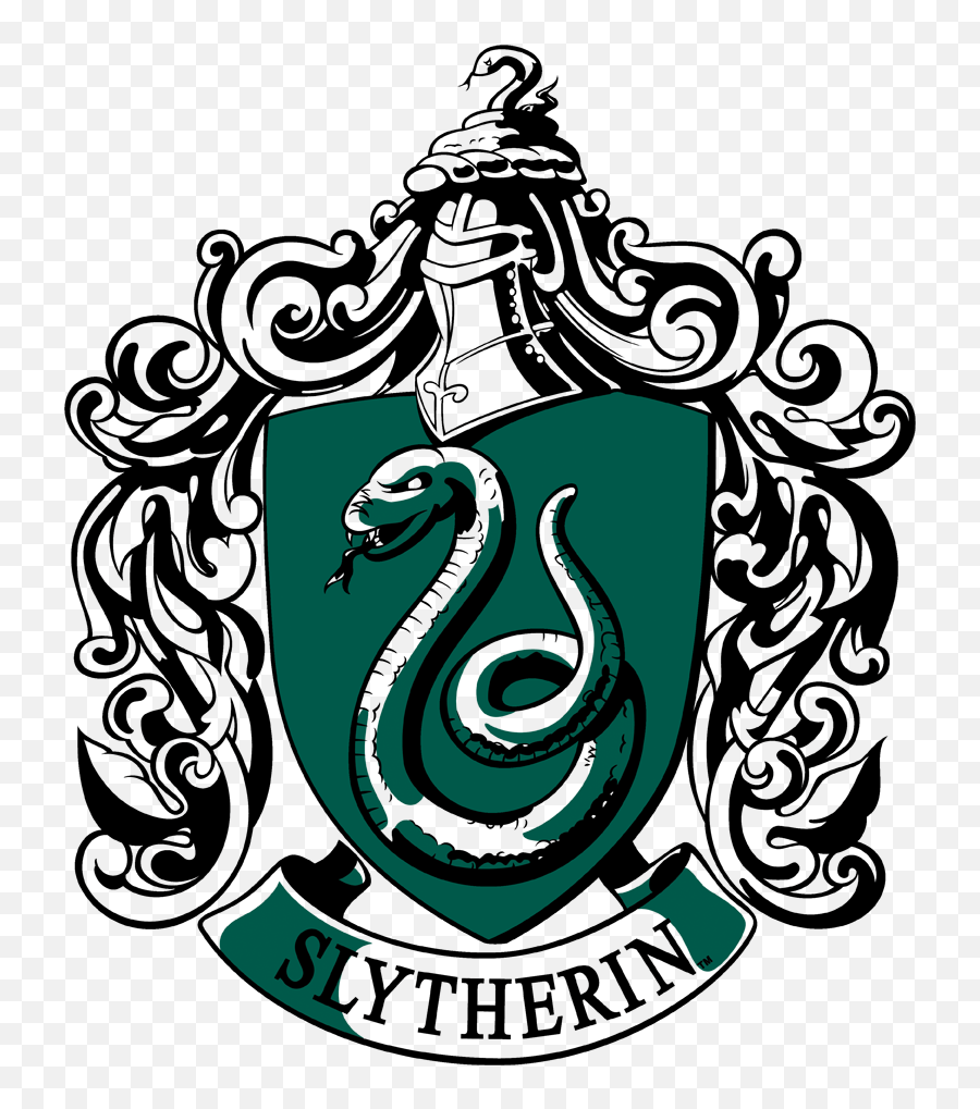Slytherin Crest Black And White - Slytherin Crest Emoji,Slytherin Png
