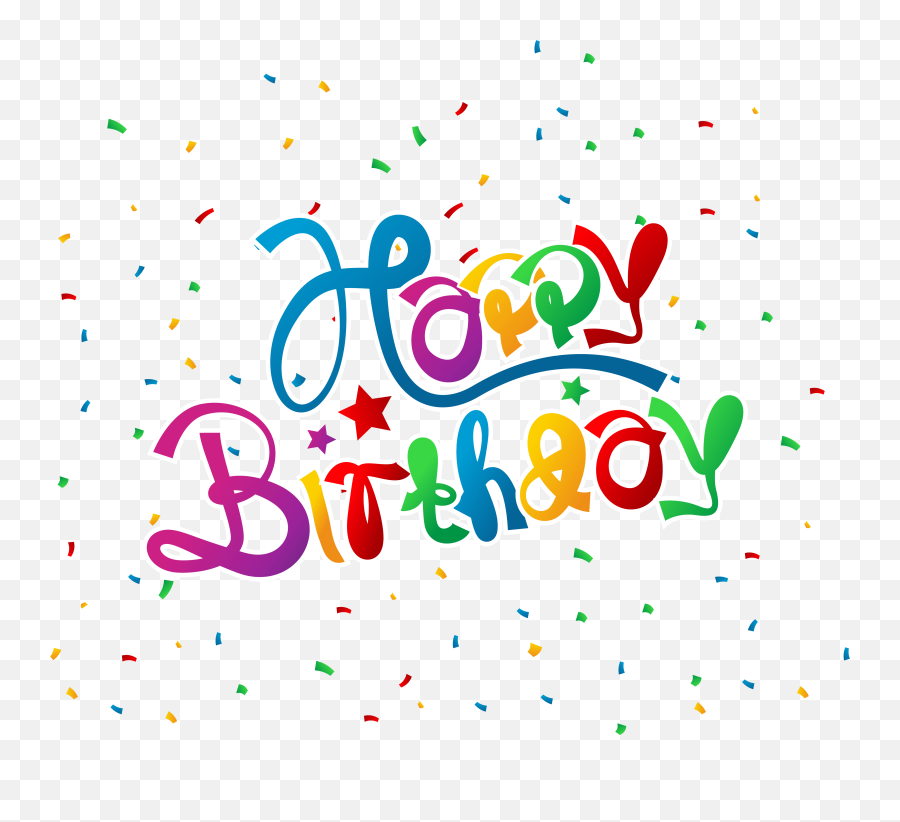 Download Hd Free Confetti Clipart - Happy Birthday Confetti Confetti Happy Birthday Clipart Emoji,Confetti Png