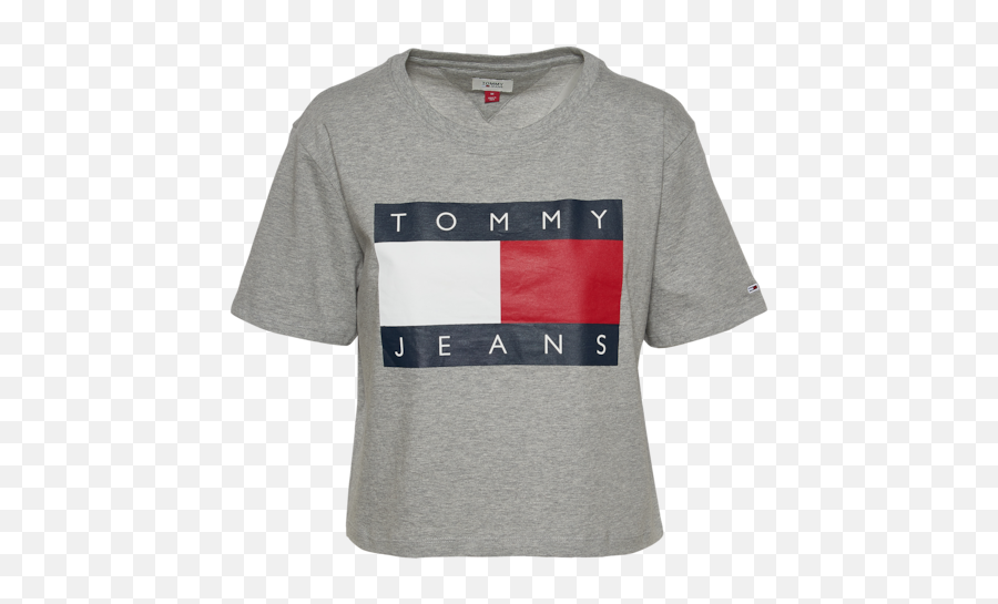 Tommy Hilfiger Jns Crop T - Shirt Womenu0027s Grey Womens Emoji,Tommy Hilfiger Tshirt Logo