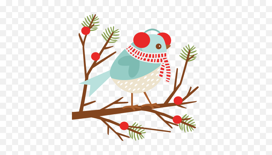 Winter Christmas Bird Svg Scrapbook Cut File Cute Clipart Emoji,Winter Clipart Png