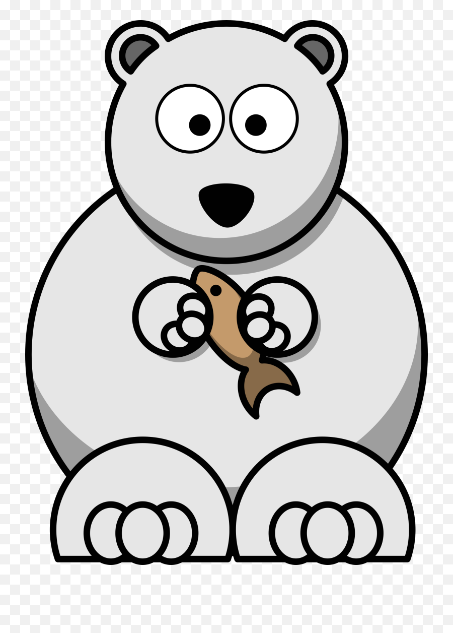 Clipart Bear Black And White Picture 399006 Clipart Bear - Polar Bear Cartoon Clip Emoji,Bear Clipart Black And White