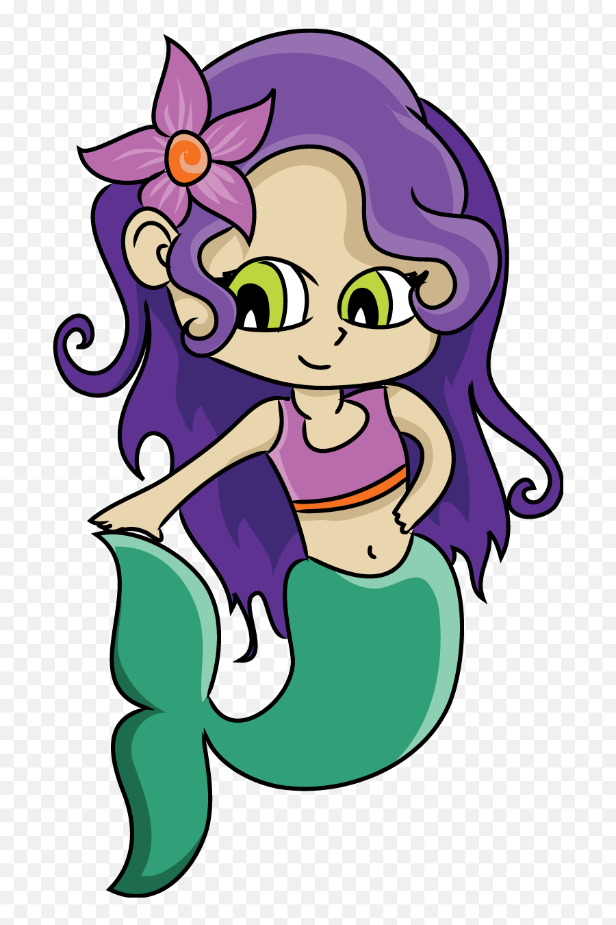 Clipart Of Cartoon Mermaid Free Image - Png Mermaid Clip Art Emoji,Mermaid Clipart