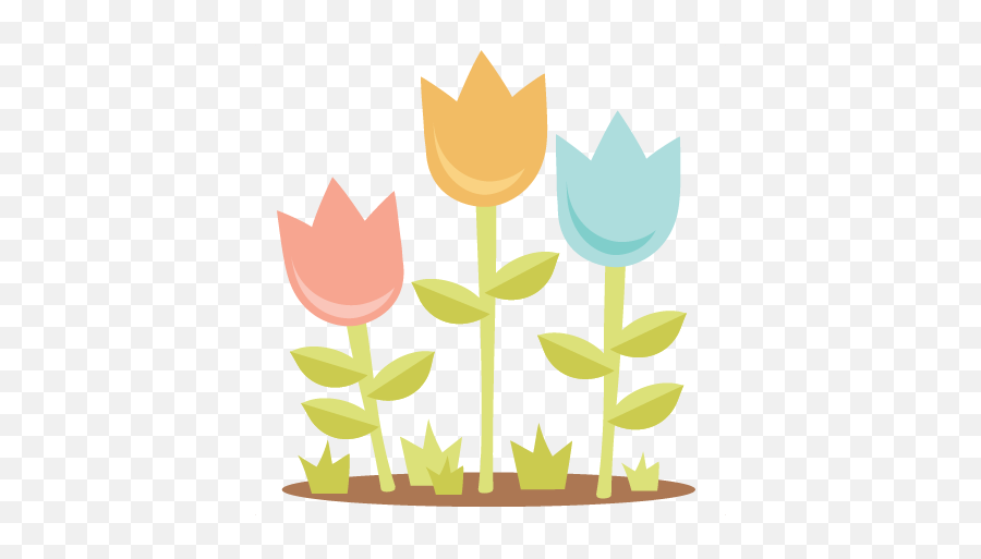 Tulips Svg Scrapbook Cut File Cute - Decorative Emoji,Tulips Clipart