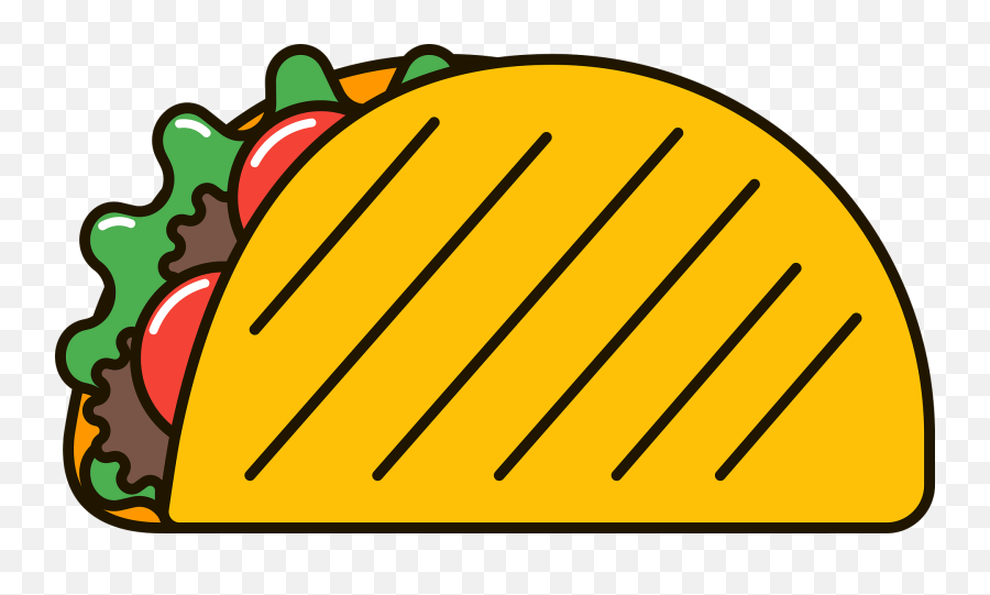 Taco Clipart - Horizontal Emoji,Taco Clipart