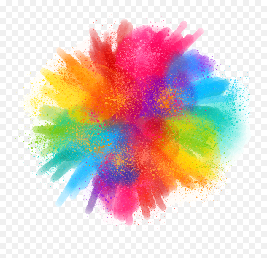 Colors - Holi Transparent Emoji,Transparent Colors