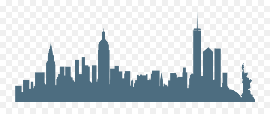 New York City Skyline Png Transparent - New York Skyline Silhouette Poster Emoji,New York Png