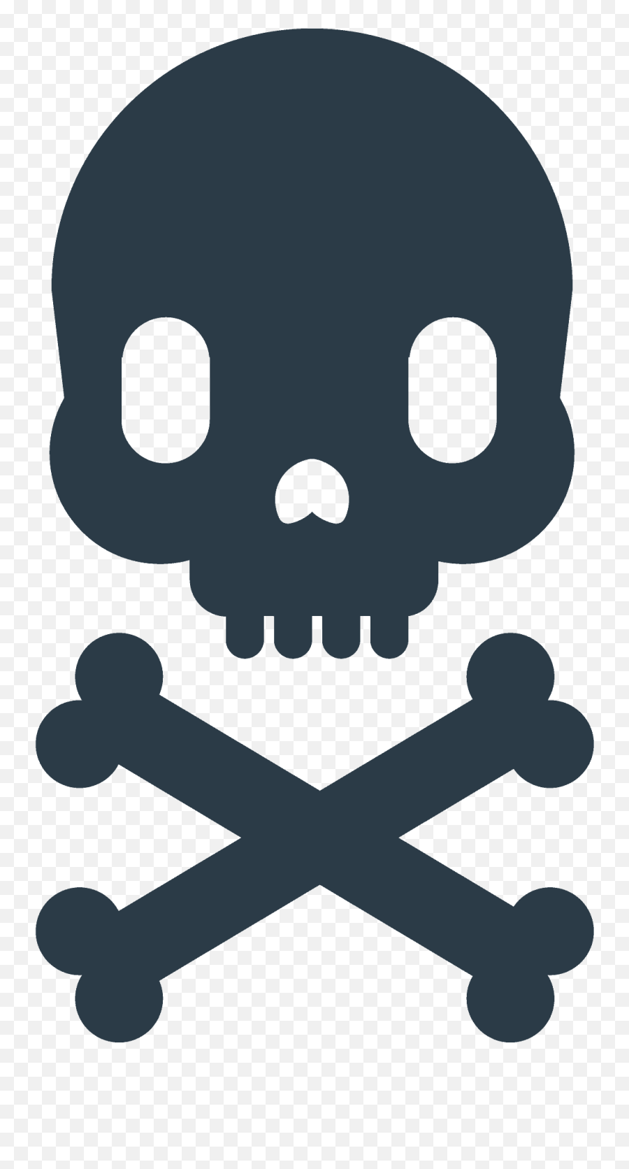 Skull And Crossbones Emoji Clipart - Death Warning,Skull Emoji Png