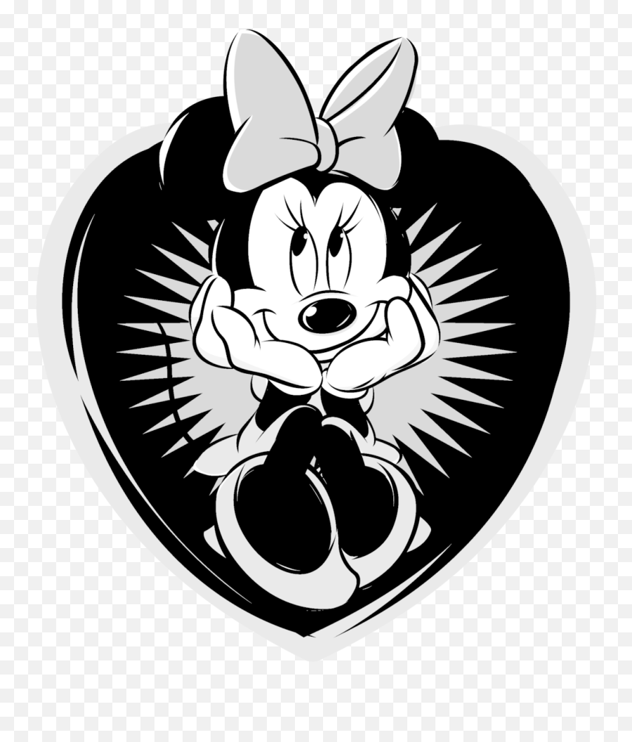 Minnie Mouse Logo Black And White - Que Tengas Un Lindo Dia Minnie Emoji,Mouse Logo