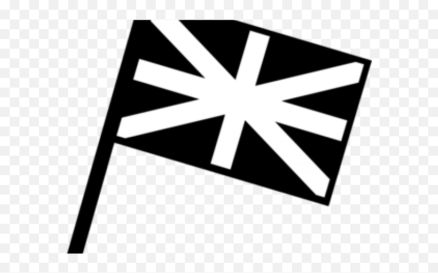 British Flag Clipart Outline - Britain Flag Black Png Emoji,Flag Clipart Black And White