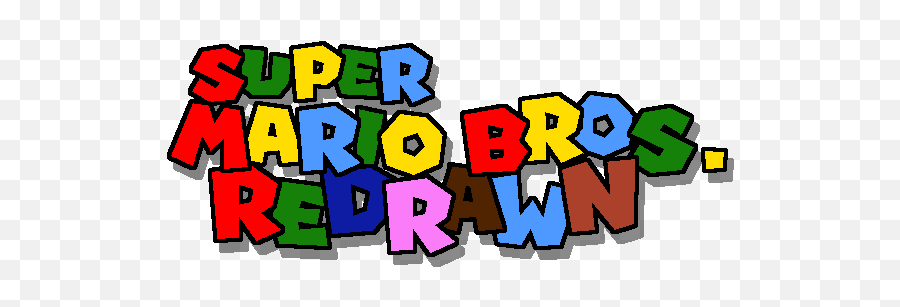 Super Mario Bros Redrawn Logo By Subpixel On Newgrounds - Vertical Emoji,Super Mario Logo