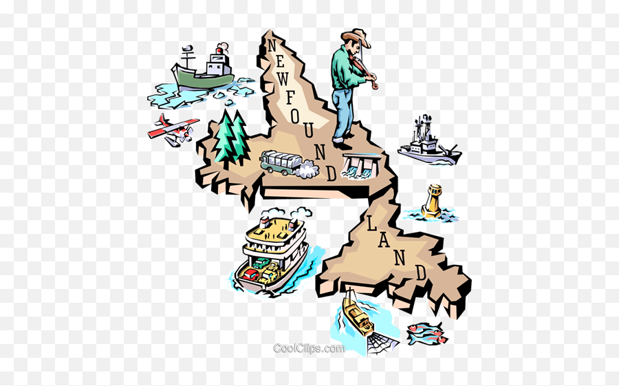 Newfoundland Map Royalty Free Vector - Newfoundland Clip Art Emoji,Icebreaker Clipart
