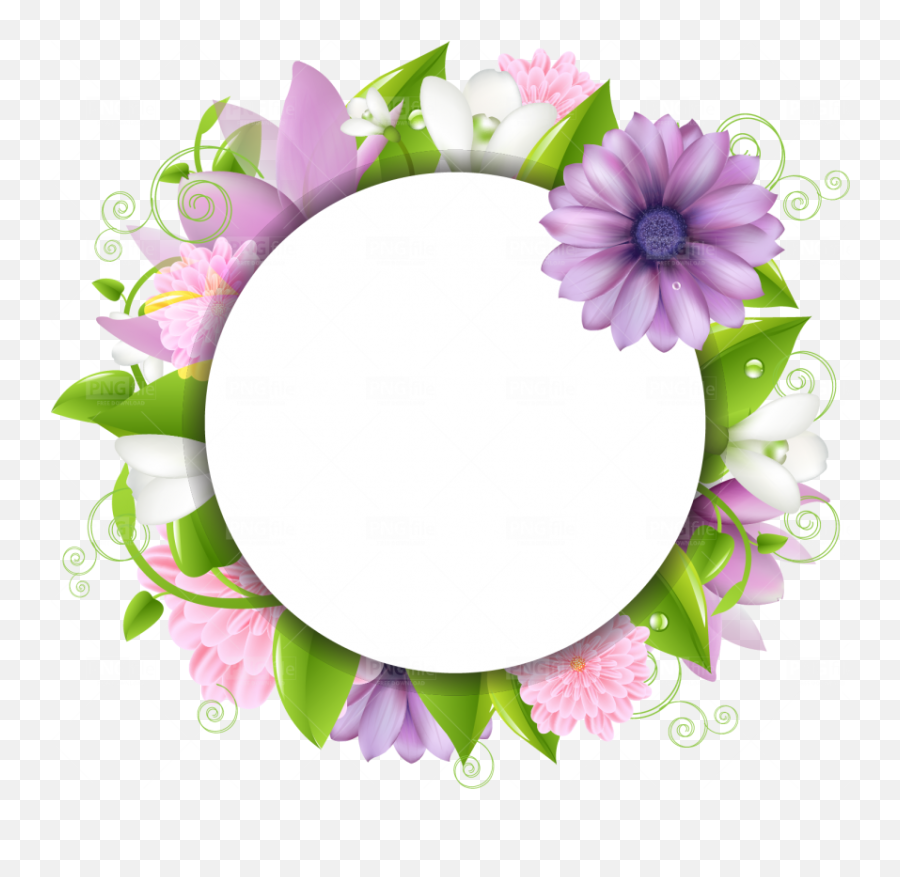 Flower Frame Png Free Download - Photo 517 Pngfilenet Floral Emoji,Flower Frame Png