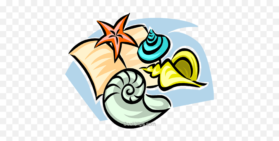 Seashells Royalty Free Vector Clip Art Illustration Emoji,Seashells Clipart
