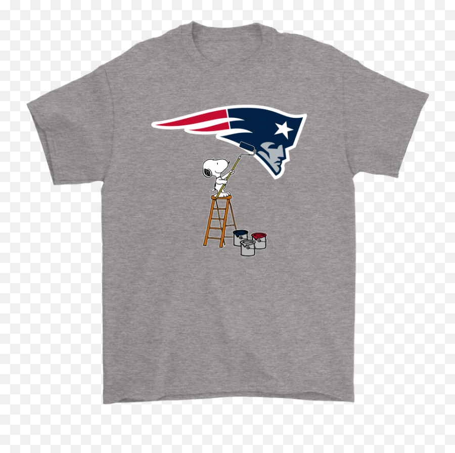 Snoopy Paints The New England Patriots Logo Nfl Football Shirts - Short Sleeve Emoji,Patriots Logo Png