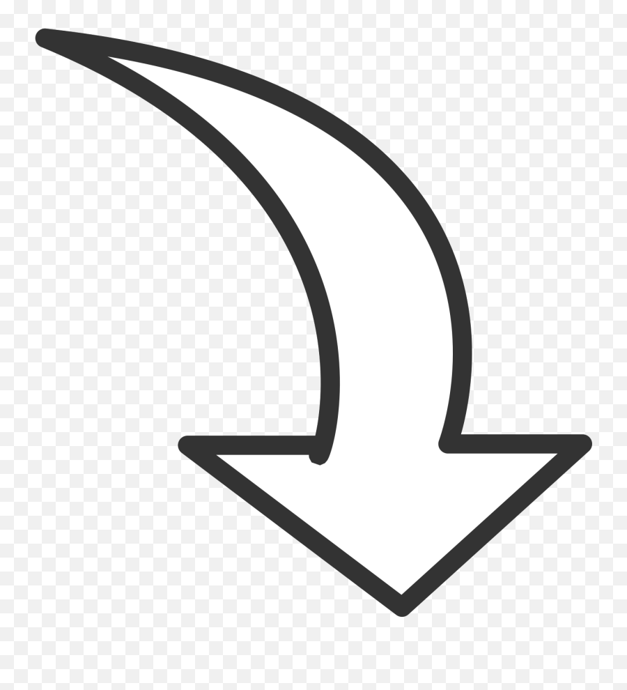 Curved Arrow Clip Art Transparent Png - Curved Transparent Background White Arrow Png Emoji,Arrow Png