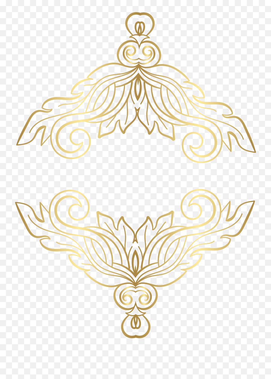 Ornament Clipart Line Art Ornament Line Art Transparent - Gold Png Ornaments Emoji,Ornament Png