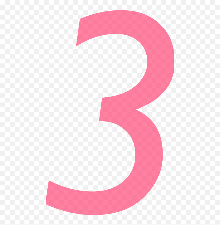 Clipart 3png Number 3 3png Transparent - Pink Number 3 Transparent Background Emoji,Number 3 Png
