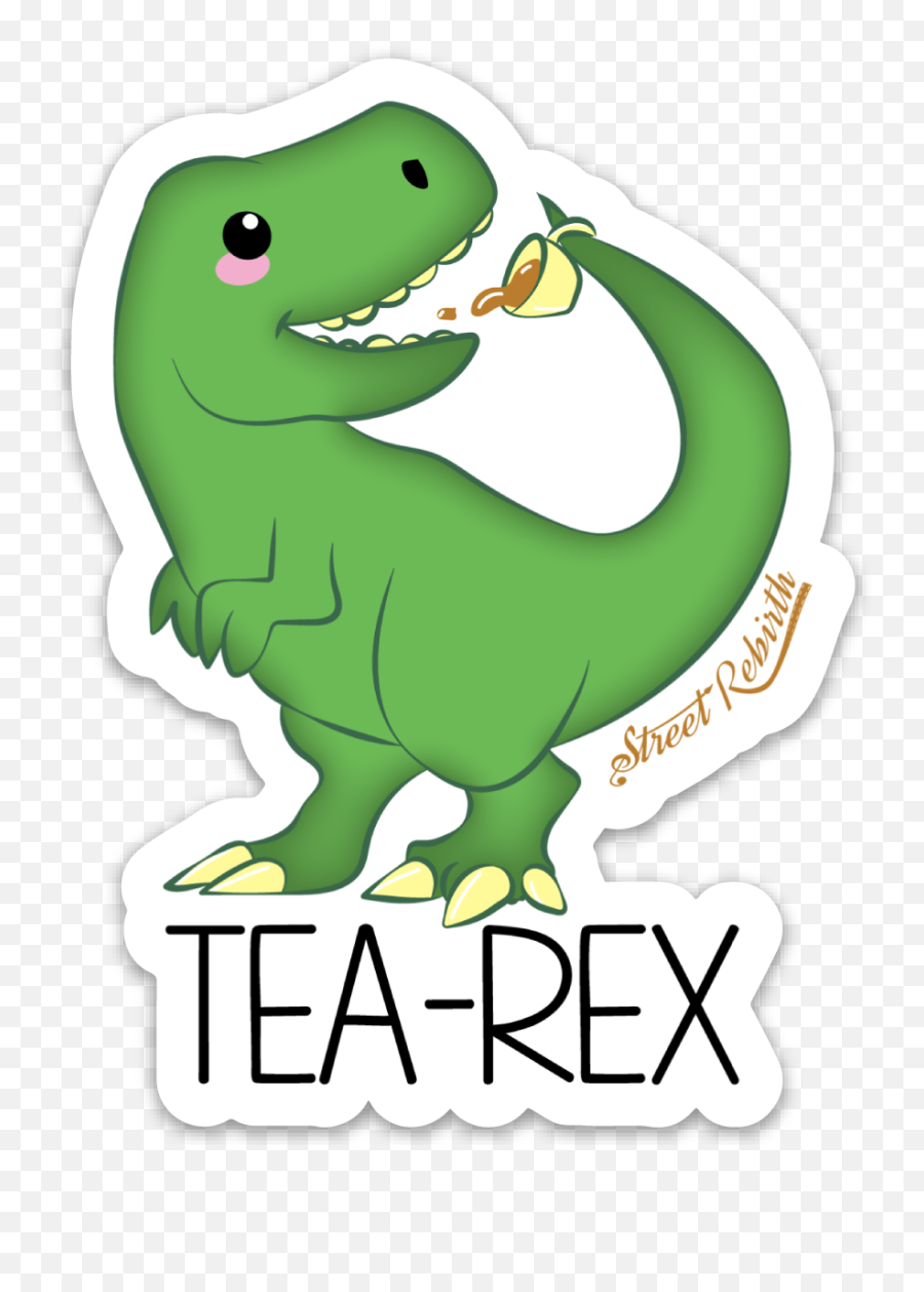 Tea - Tea Rex Sticker Emoji,Hydro Flask Logo Sticker