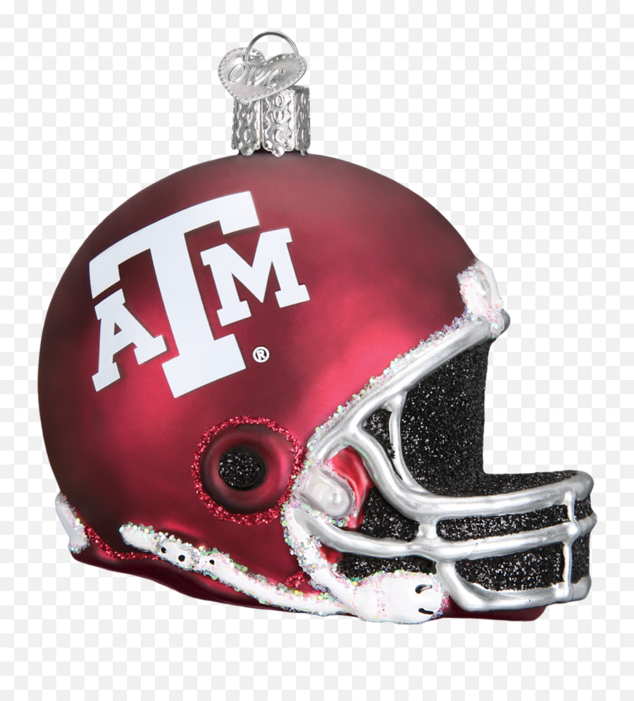 Texas A U0026 M Aggies Football Helmet Glass Ornament 3 14 Emoji,Texas A&m Logo Png