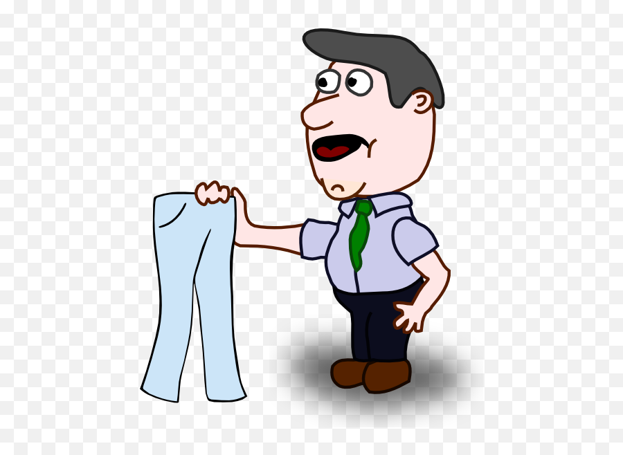 Holding Pants Clipart Transparent Png - Man Holding Pants Clip Art Emoji,Pants Clipart
