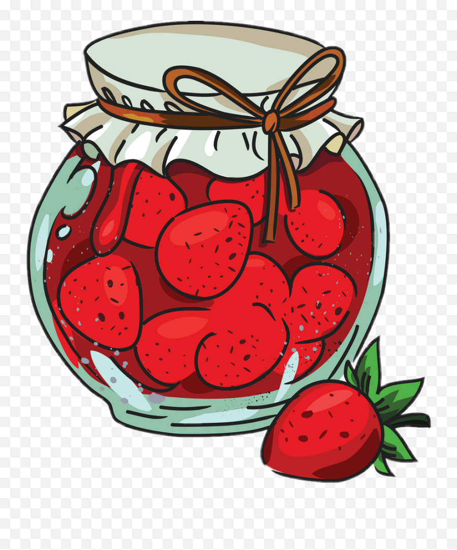 Jam Jar Strawberries Sticker By Daniela Teixeira Emoji,Jam Jar Clipart