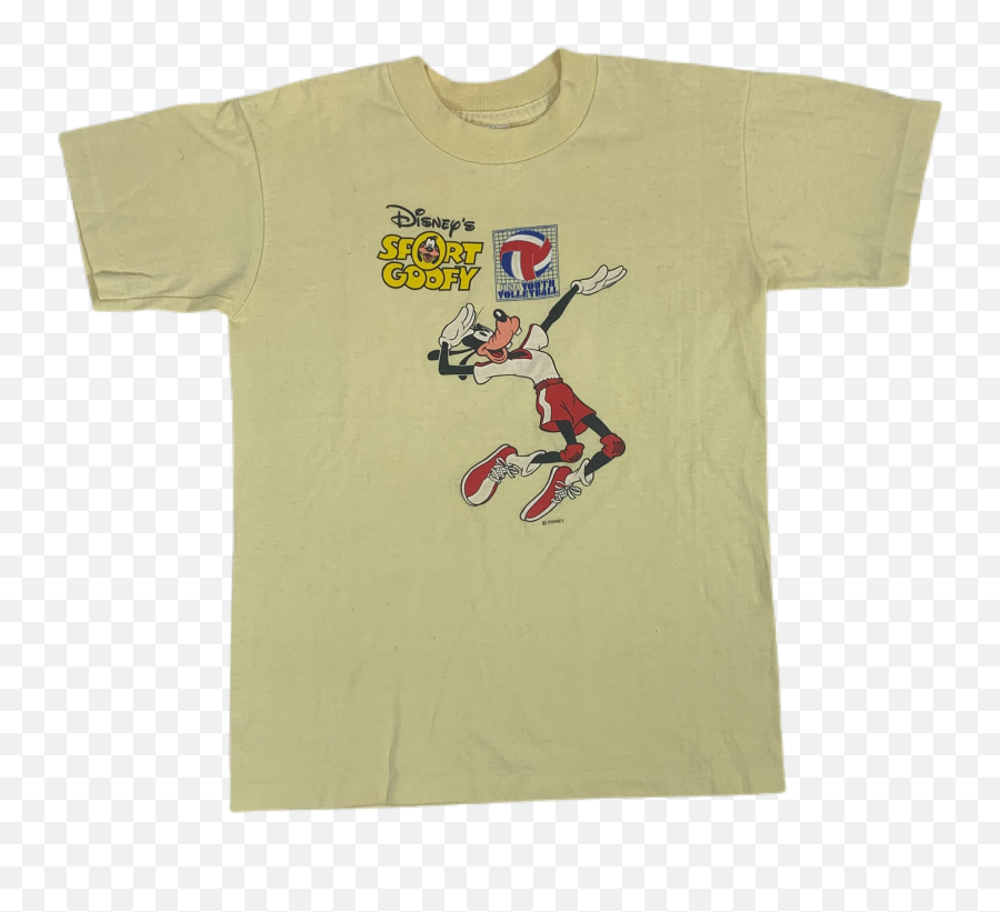 Vintage Disney Sport Goofy Youth Volleyball T - Shirt Emoji,Goofy Transparent
