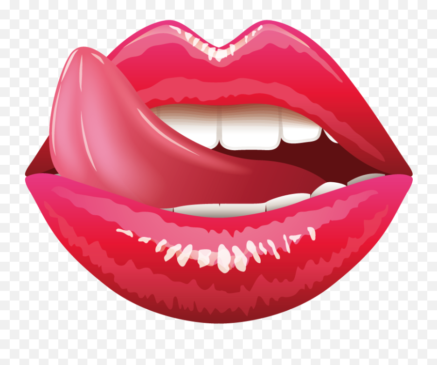 Lip Tongue Mouth Clip Art - Adult Emoji,Tongue Clipart