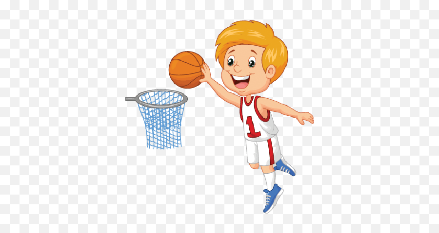 Boys Clipart Basketball Player Picture - Kid Playing Basketball Clipart Png Emoji,Basketball Player Clipart