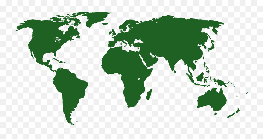 World Map Green - Simple World Map Green Emoji,Green Png