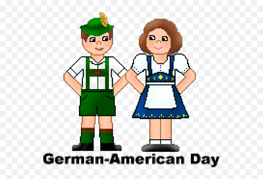 German American Day Boy And Girl Clipart - National German American Day Clip Art Emoji,Boy And Girl Clipart