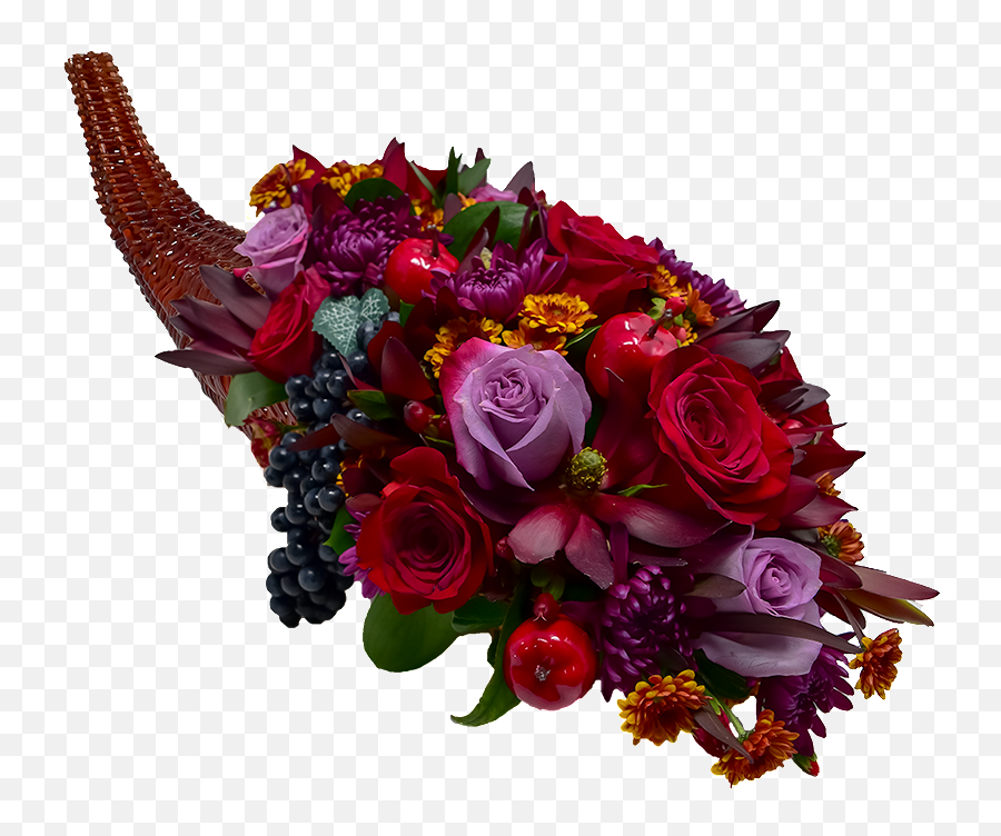 Download Jewel Tones Floral Cornucopia - Floral Emoji,Cornucopia Png