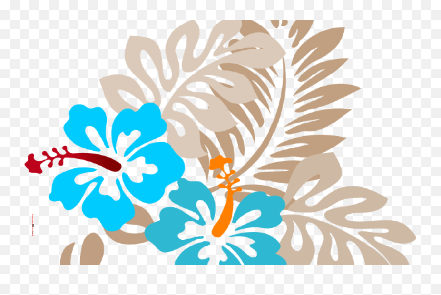 Tropical Flower Clip Art At Clkercom - Beach Flowers Drawing Emoji,Tropical Clipart