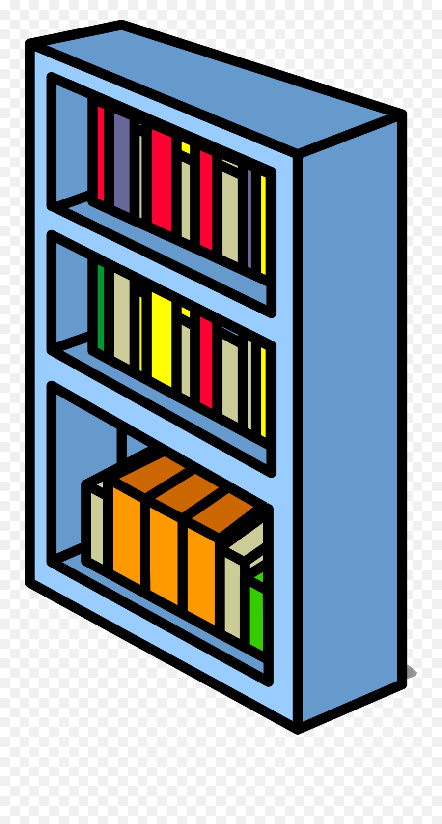 Blue Bookshelf Sprite 007 - Green Bookshelf Clipart Emoji,Transparent Bookshelf