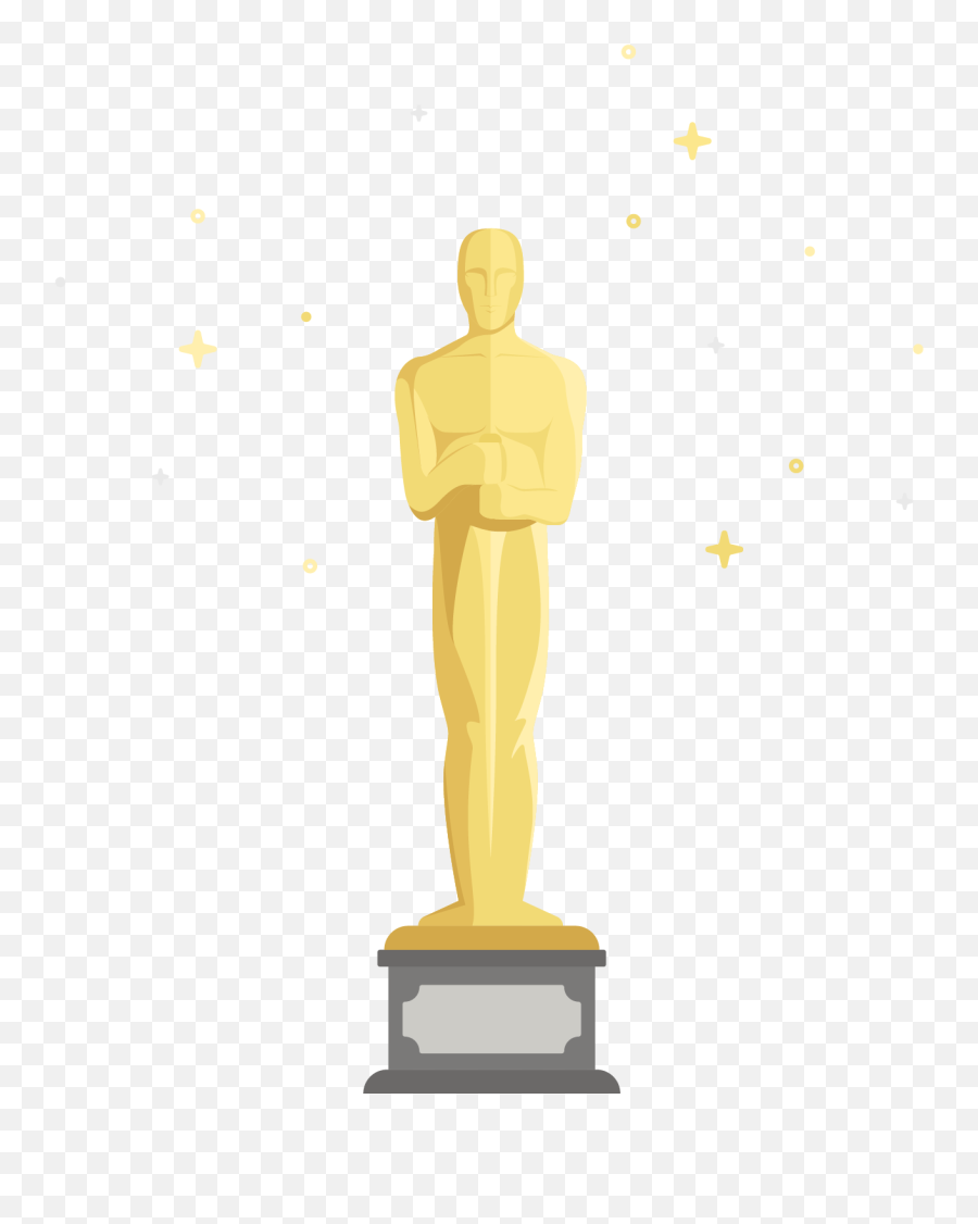 Oscar Clipart Figurine - Oscars Statue Cartoon Png Oscars Clipart Emoji,Statue Png