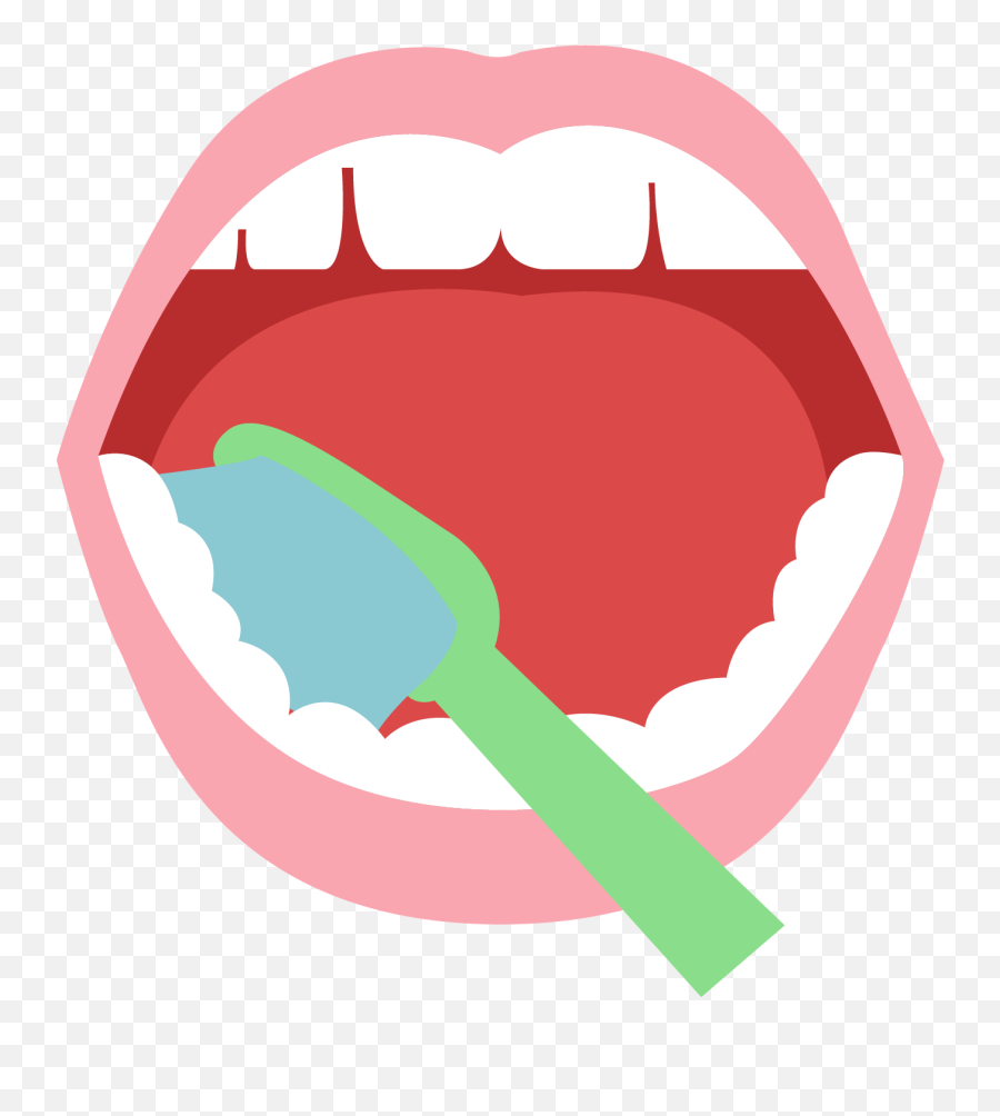 Download Tooth Brushing Toothbrush Clip - Brush Teeth Vector Png Emoji,Toothbrush Clipart