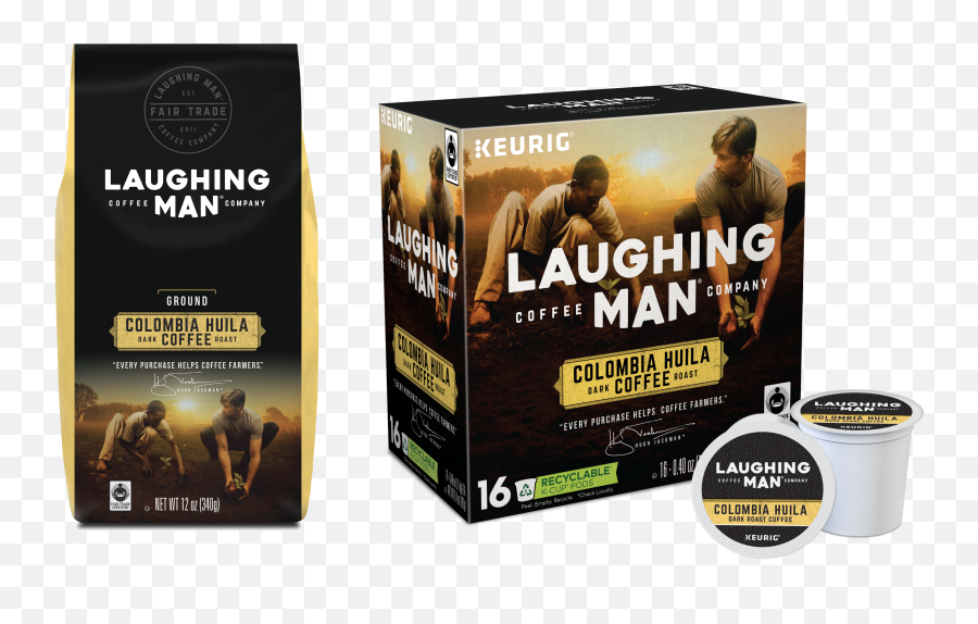 Hugh Jackman Laughing Man Coffee Review - K Cup Colombia Huila Emoji,Laughing Man Logo