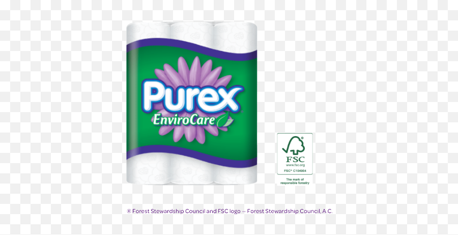 Purex Envirocare - Eco Toilet Paper Purex Emoji,F.s.c Logo