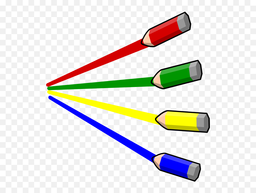 Color Pencil Stripes Small Pencils Clip Art At Clkercom - Lápices De Colores Con Unos Conejito Y Una Letra Emoji,Colored Pencils Clipart