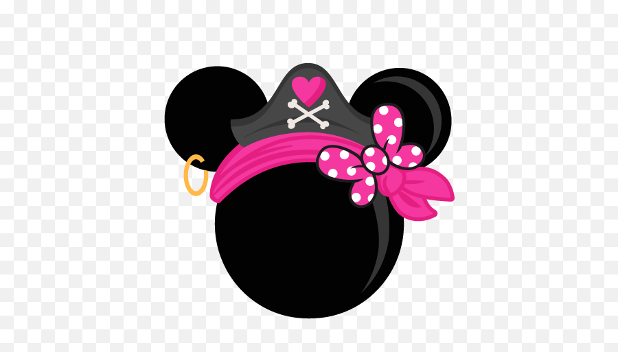 Mickey Mouse Pirate Head Png - Pirate Minnie Ears Clipart Minnie Pirate Clipart Emoji,Mickey Mouse Face Png