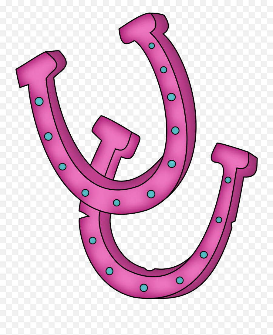 Herraduras - Pink Horseshoe Clipart Transparent Cartoon Pink Cowgirl Boots Clipart Emoji,Horseshoe Clipart