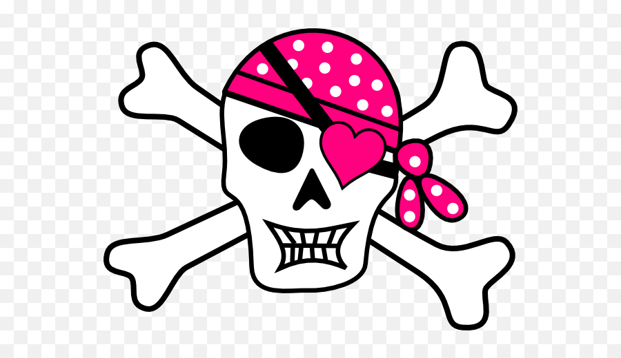 Pink Pirate Cross Bones Clip Art Emoji,Pirate Skull Clipart