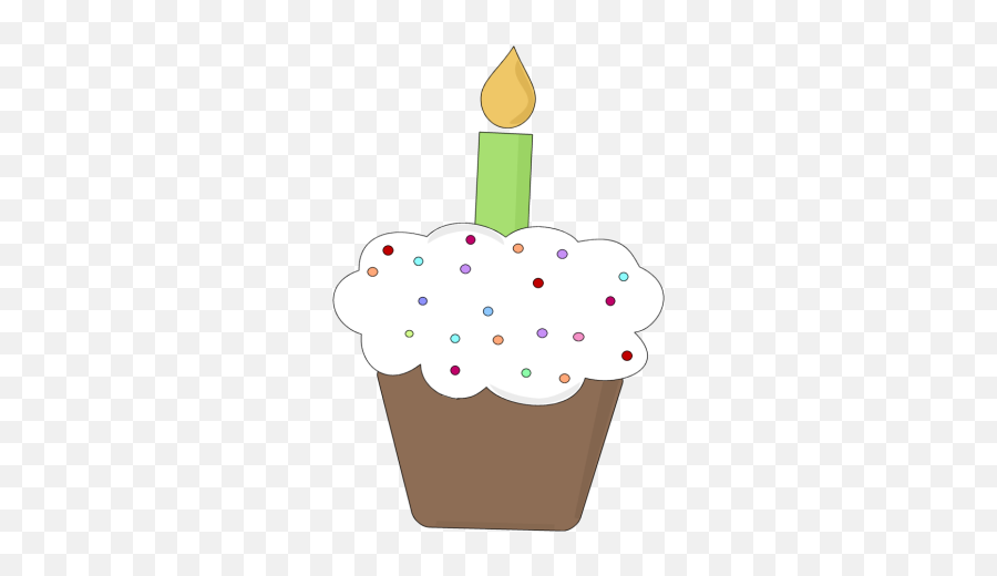 Fun Birthday Cupcake Clip Art Emoji,Cute Cupcake Clipart