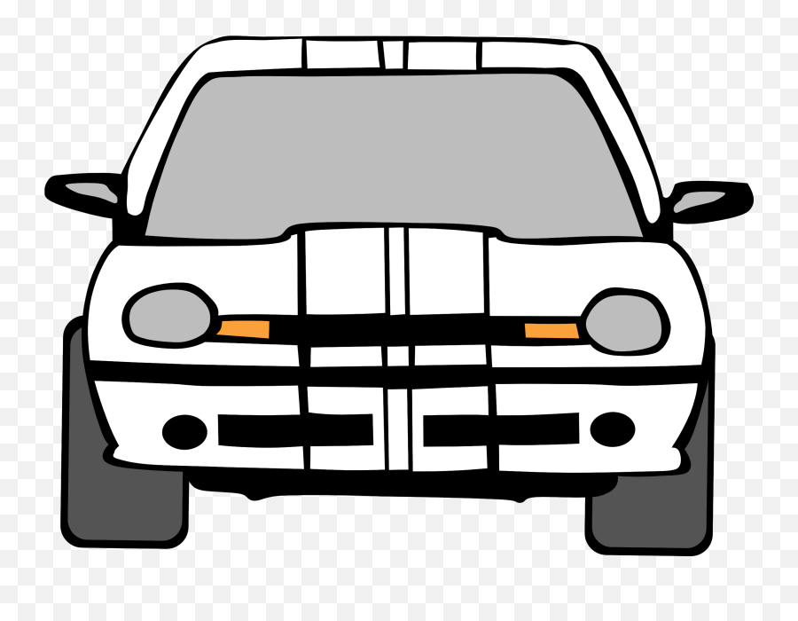 Dodge Clipart Black And White - Front Car Clipart Black And Emoji,Car Outline Png